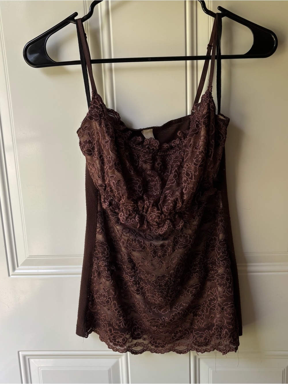 Y2K Fairy Core Brown Lace Cami tank